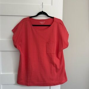 Coldwater Creek Coral Short Sleeve Tee